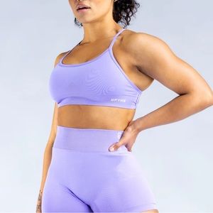 Purple Backless Sports Bra from DFYNE